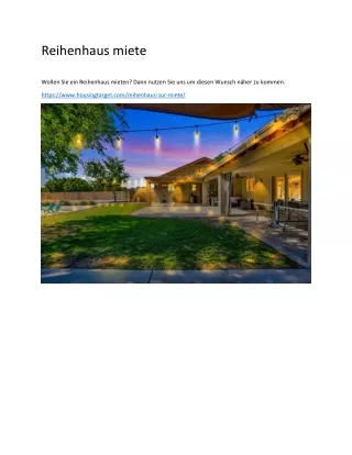 reihenhaus miete