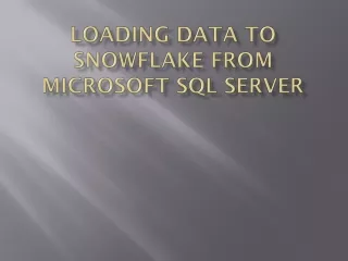 loading data to snowflake from microsoft sql server