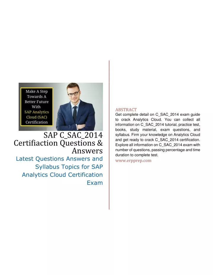 abstract get complete detail on c sac 2014 exam