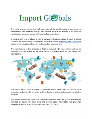 Import Export Trade Data  | Import Globals