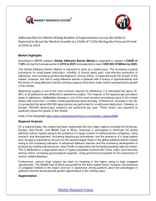 adhesion barrier market rising number