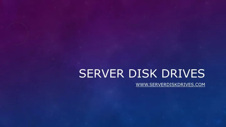 server disk drives