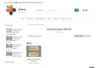 Zoloft Sertraline 100 MG Tablet | Buy Zoloft Sertraline 100 MG Online in USA