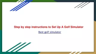 step by step instructions to set up a golf simulator best golf simulator