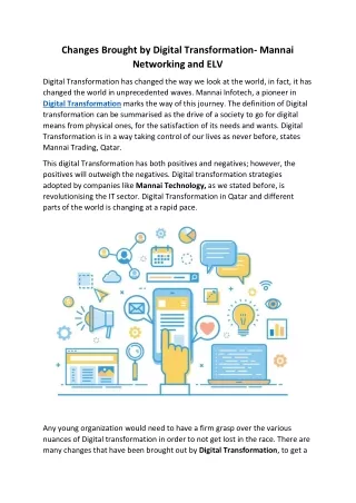 Changes Brought by Digital Transformation- Mannai Networking and ELV