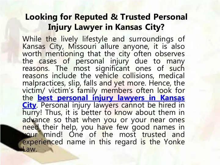 looking for reputed trusted personal injury