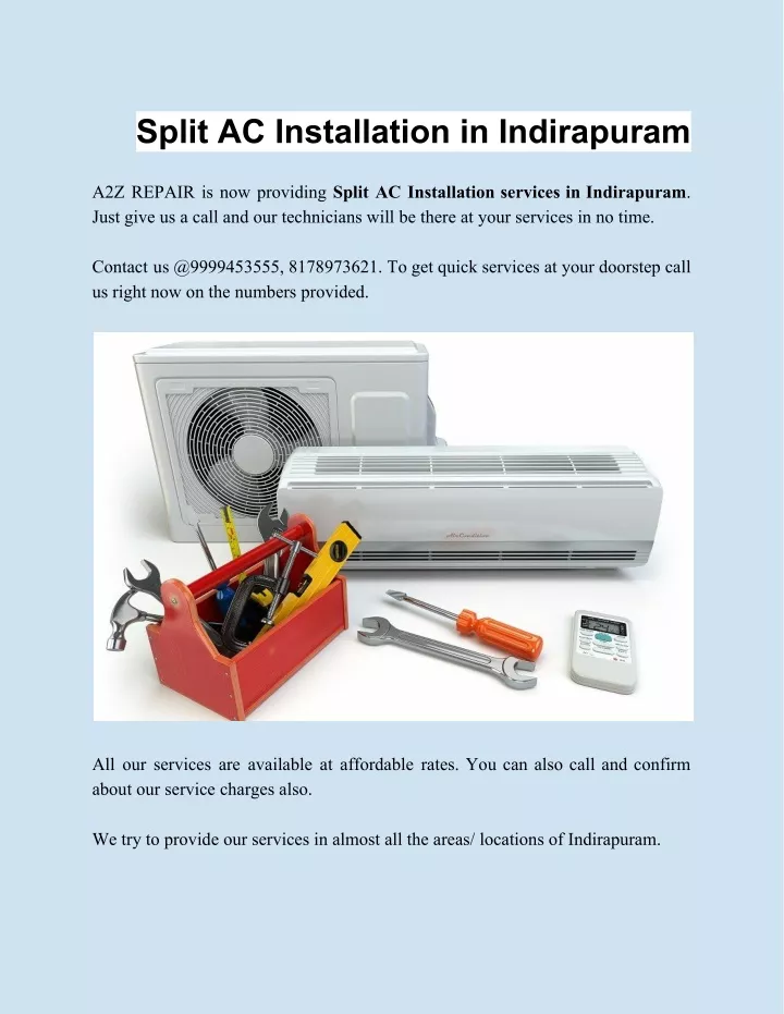 split ac installation in indirapuram