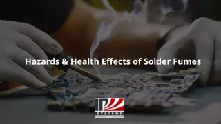 hazards health effects of solder fumes