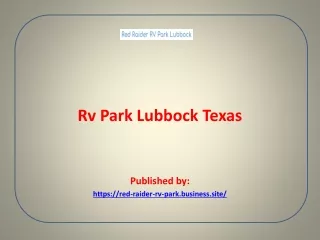 Rv Park Lubbock Texas