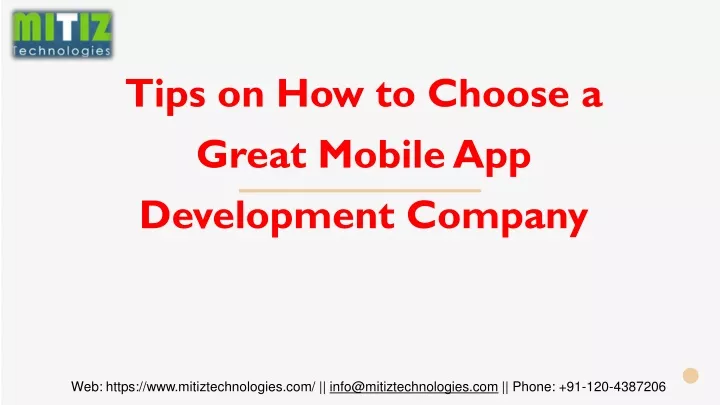 tips on how to choose a great mobile