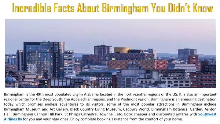 incredible facts about birmingham you didn t know