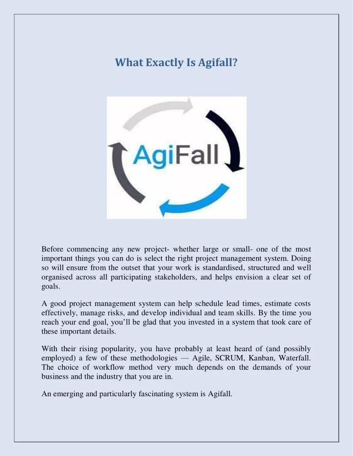 what exactly is agifall