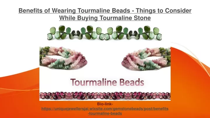 benefits of wearing tourmaline beads things