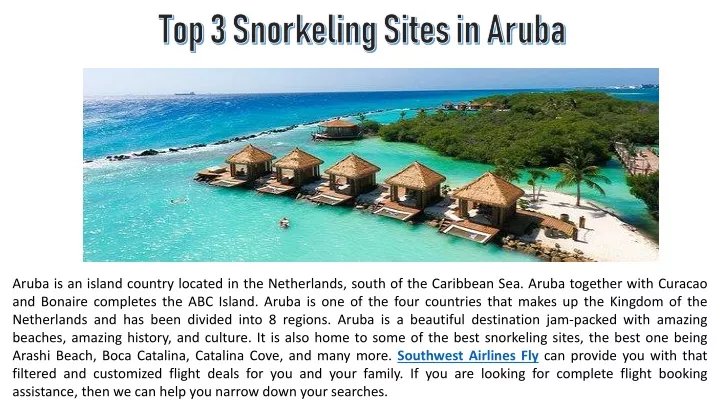 top 3 snorkeling sites in aruba