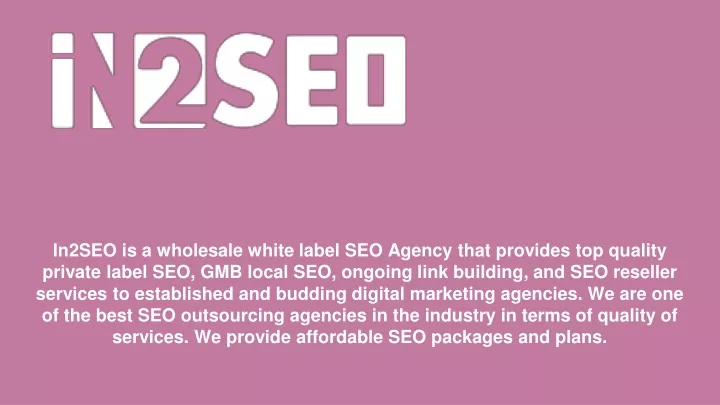 in2seo is a wholesale white label seo agency that