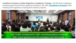 Compliance Seminars | Online Regulatory Compliance Training