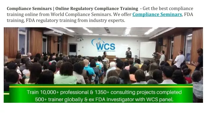 compliance seminars online regulatory compliance