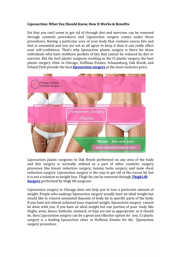 liposuction what you should know how it works