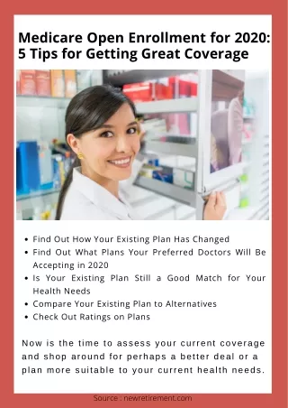 Medicare Open Enrollment for 2020 5 Tips for Getting Great Coverage