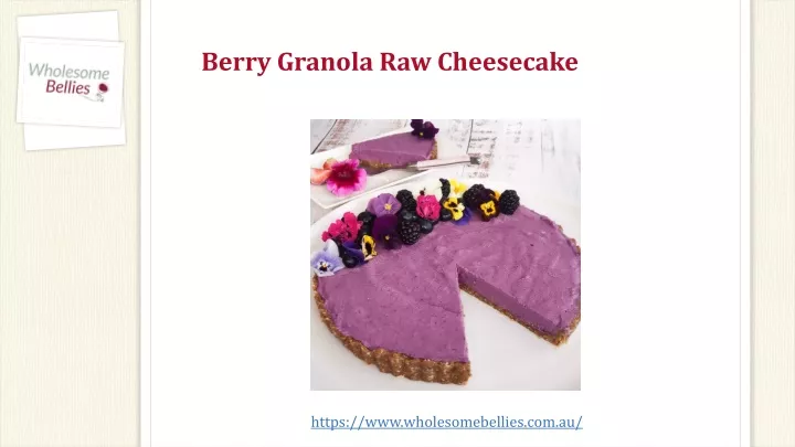 berry granola raw cheesecake