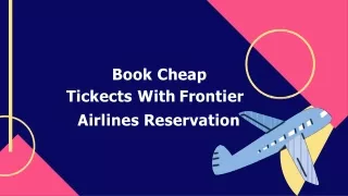 Book Cheap Tickects With Frontier Airlines Booking