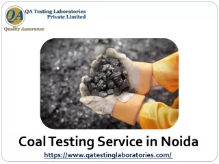 Coal Testing Service in Noida – QA Testing Lab