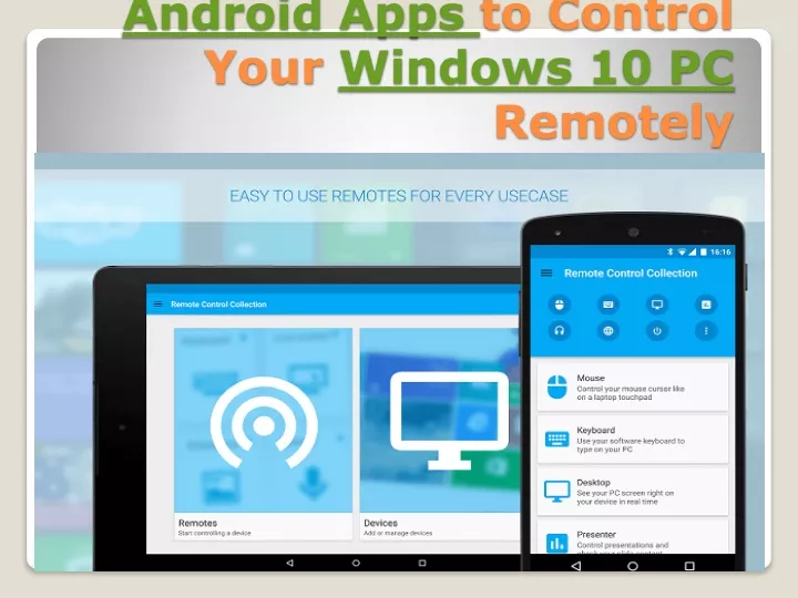 android apps to control your windows 10 pc remotely