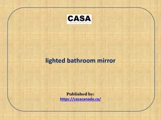 lighted bathroom mirror