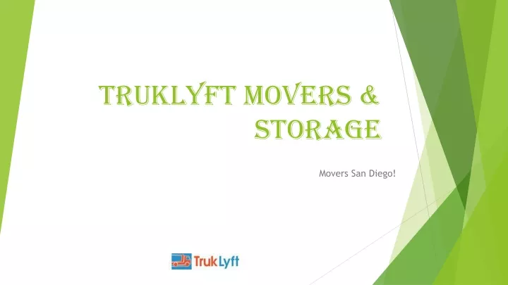 truklyft movers storage