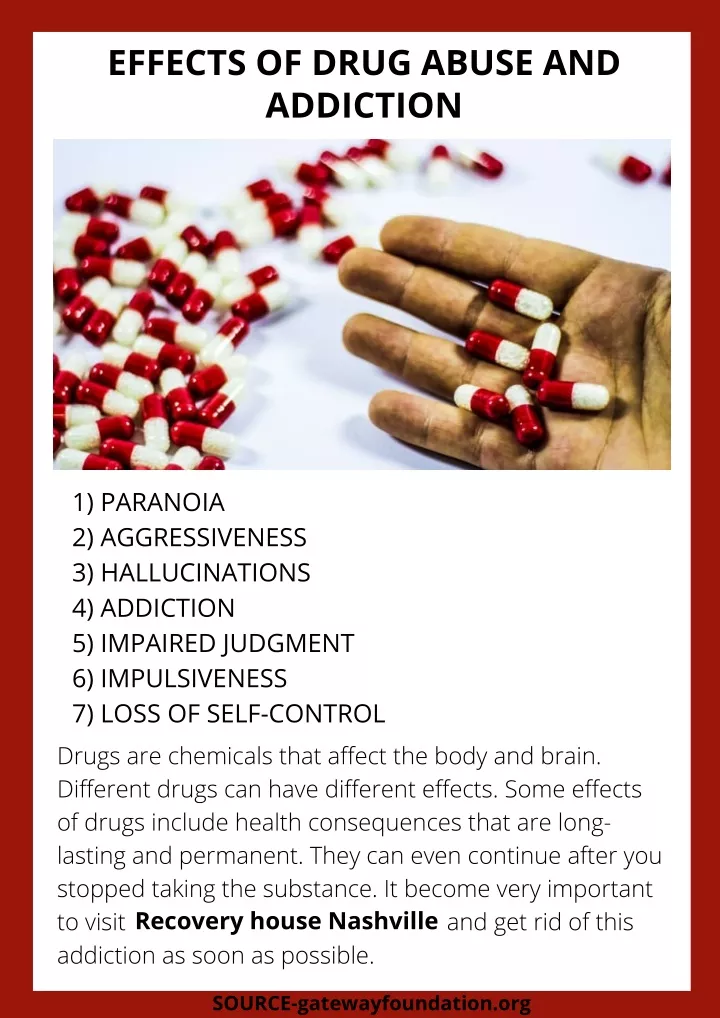 effects of drug abuse and addiction