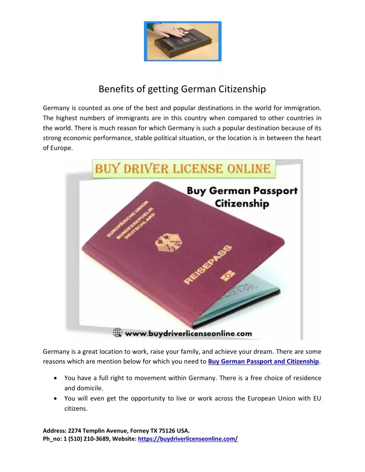 benefits of getting german citizenship