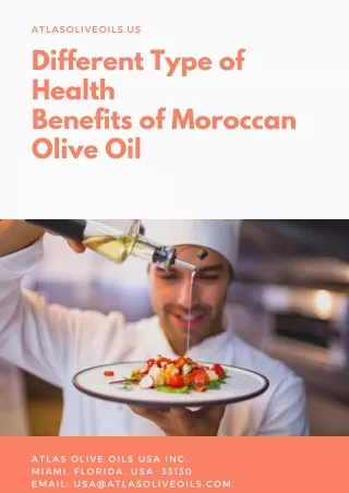 Different Type of Health Benefits of Moroccan Olive Oil