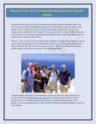 santorini tours for unforgettable santorini