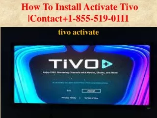 how to install activate tivo contact