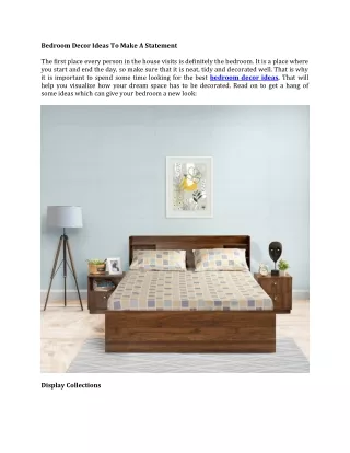 bedroom decor ideas to make a statement the first