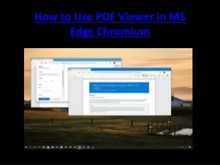 How to Use PDF Viewer in MS Edge Chromium