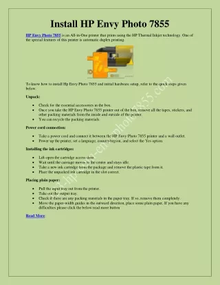 install hp envy photo 7855