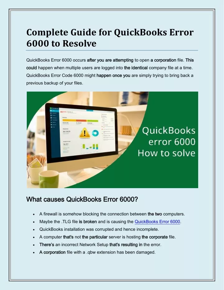 complete guide for quickbooks error 6000