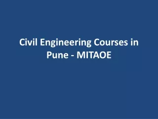 civil engineering courses in pune mitaoe