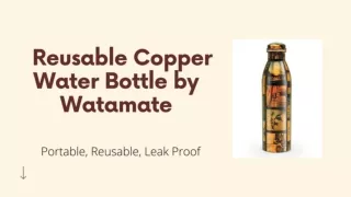 Reusable Copper Water Bottle