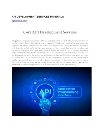 api development services in kerala