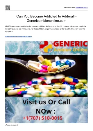 Can You Become Addicted to Adderall - Genericambienonline.com