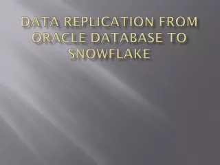 data replication from oracle database to snowflake