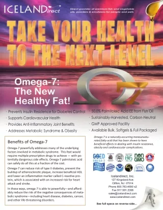 Benefits Of Omega 7 - The New Healthy Fat!