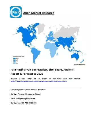 Asia-Pacific Fruit Beer Market Share, Trends & Forecast to 2020-2026