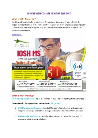 iosh is an abbreviation for institution