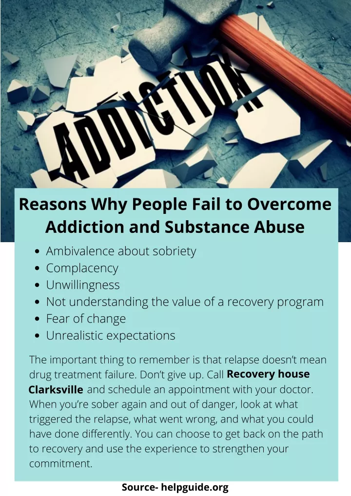 reasons why people fail to overcome addiction