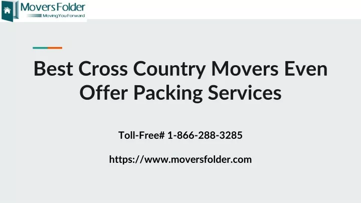 best cross country movers even offer packing services
