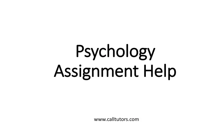 psychology assignment help