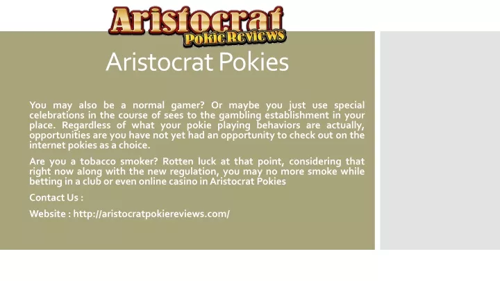 aristocrat pokies